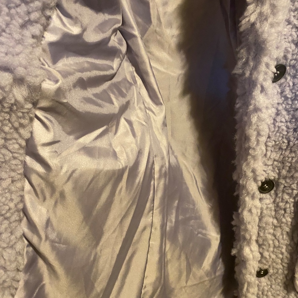 TopShop NWT Chunky Borg (lilac) Coat(size 2-fits small/medium - Picture 9 of 11